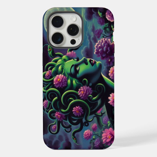 Coque iPhone Étui de téléphone robuste Medusa mélancolique (Verso)