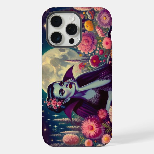 Coque iPhone Étui de téléphone robuste pour vampire mélancoliqu (Verso)