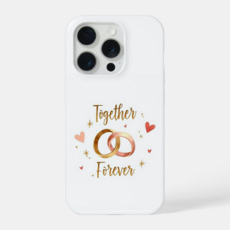 Coque iPhone 15 Pro Étui de téléphone romantique Ensemble pour toujour