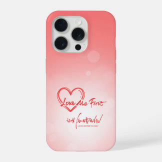 Coque iPhone 15 Pro Étui de téléphone rose pour s'aimer soi-même d'abo