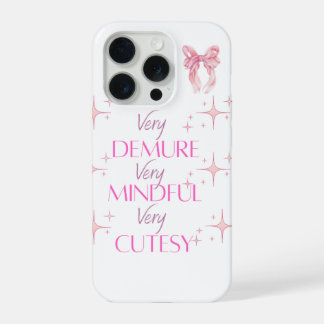 Coque iPhone 15 Pro Étui de téléphone rose très mignon