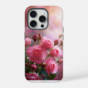 Coque iPhone 15 Pro Étui de téléphone Roses Roses Élégantes