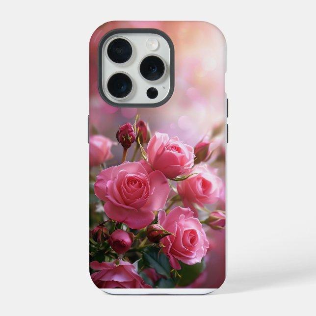 Coque iPhone Étui de téléphone Roses Roses Élégantes (Verso)