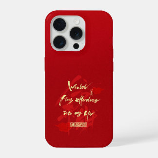 Coque iPhone 15 Pro Étui de téléphone rouge Feng Shui richesse chinois