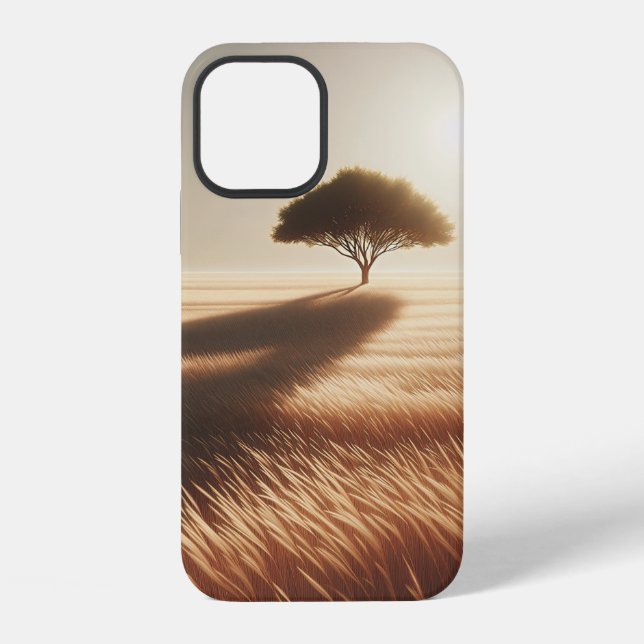 Coque iPhone Étui de téléphone Savannah doré abstrait - Sol éth (Verso)