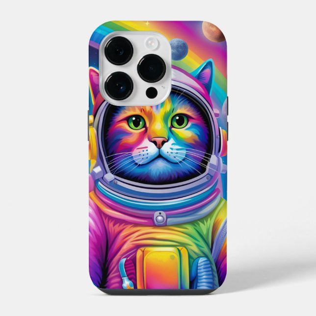 Coque iPhone Étui de téléphone Space Cat (Verso)