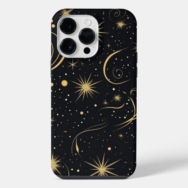 Coque iPhone Étui de téléphone Stellar Noir (Verso)