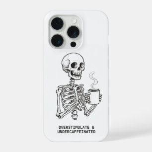 Coque iPhone 15 Pro Étui de téléphone surstimulé et sous-caféiné
