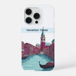 Coque iPhone 15 Pro Étui de téléphone Venice Blue Drift Moderne et Élé