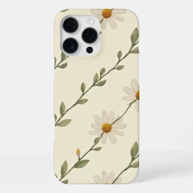 Coque iPhone Étui de téléphone Vintage Daisy Vine  (Verso)