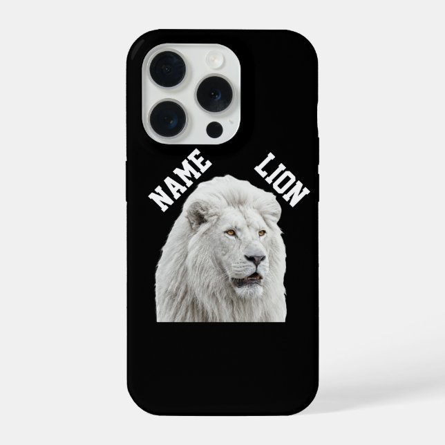 Coque iPhone Étui de téléphone White Lion (Verso)