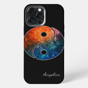 Etui iPhone 13 Pro Max Étui de téléphone Yin Yang sans votre nom ou initi