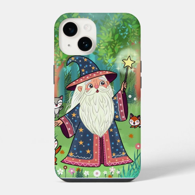 Coque iPhone Étui doux enchanteresse forêt magicien (Verso)