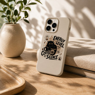 Coque iPhone 15 Pro Étui drôle pour iPhone 15 Pro avec chat noir et ca
