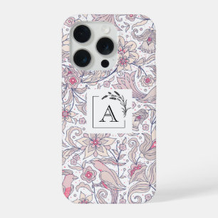 Coque iPhone 15 Pro Étui élégant floral pour iPhone 15 Pro pour elle