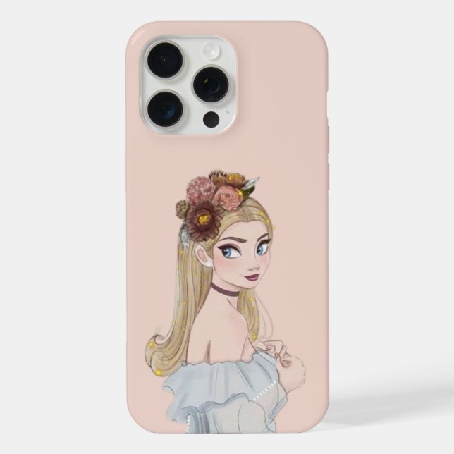 Coque iPhone Étui Élégant Princesse pour iPhone 15 Pro (Verso)