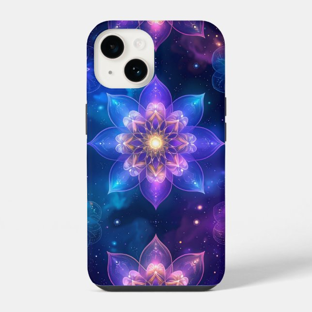 Coque iPhone Étui Éthéré Lotus Cosmique (Verso)