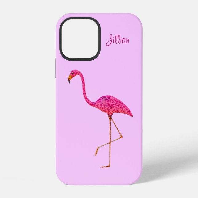 Coque iPhone Étui Flamingo pour iPhone 12 (Verso)
