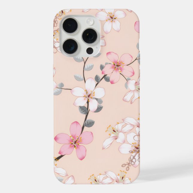Coque iPhone étui fleur de cerisier (Verso)