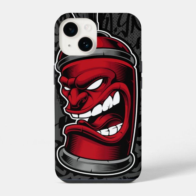 Coque iPhone Étui Graffiti Red Spray Can Case | iPhone 14 Case- (Verso)