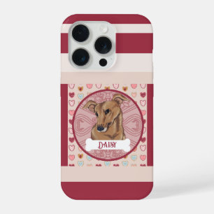 Coque iPhone 15 Pro Étui Greyhound Valentine Heart pour iPhone 11 Pro