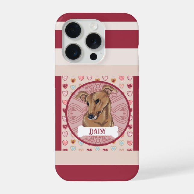 Coque iPhone Étui Greyhound Valentine Heart pour iPhone 11 Pro  (Verso)
