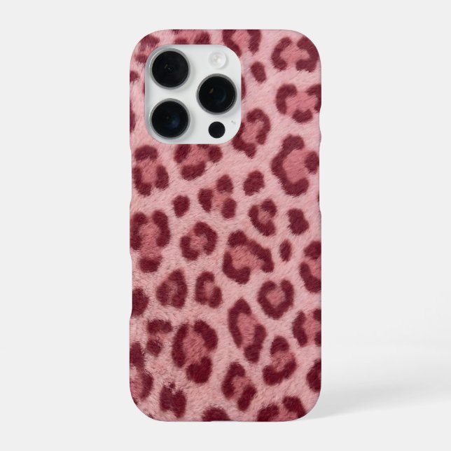 Coque iPhone Étui guépard rose pour iPhone 16 Pro Max (Verso)
