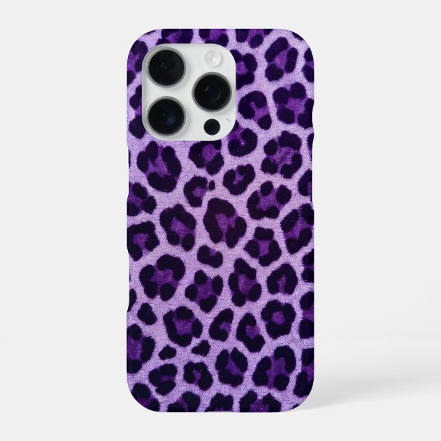 Coque iPhone Étui guépard violet pour iPhone 16 Pro Max (Verso)