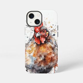 Etui iPhone 13 Mini Étui iPad iPhone poulet aquarelle poule coq