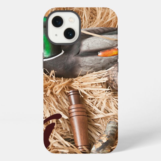 Coque iPhone Étui IPAD Monogramme pour Appel de Canard Colvert  (Verso)