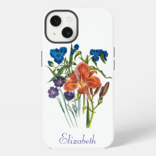 Etui iPhone 13 Étui iPho assorti Spiderwort et Daylily personnali