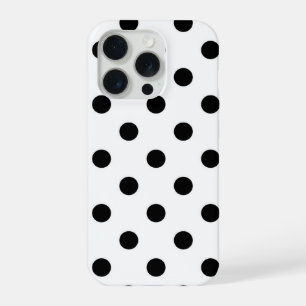 Coque iPhone 15 Pro Étui iPhone 15 Pro à pois noirs