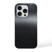 Étui iPhone 15 Pro à texture métallique noire bros