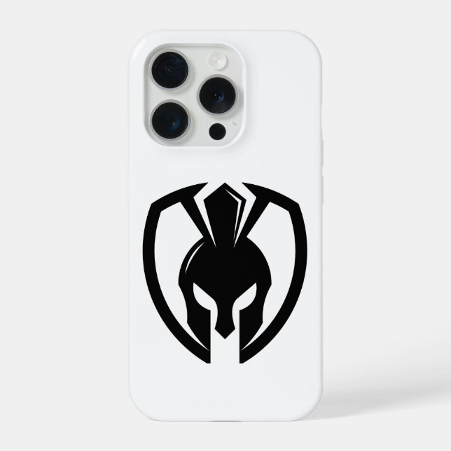 Coque iPhone Étui iPhone 15 Pro Casque de Spartiate | (Verso)