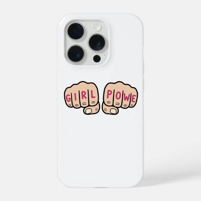 Coque iPhone Étui iPhone 15 Pro Girl Power (Verso)