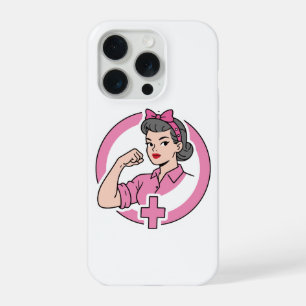 Coque iPhone 15 Pro Étui iPhone 15 Pro Infirmière Vintage Féministe