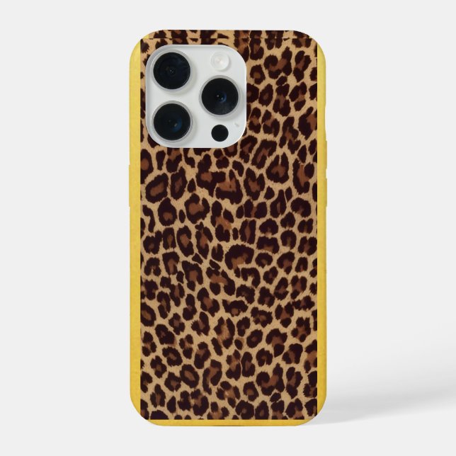 Coque iPhone Étui iPhone 15 Pro motif léopard – Animal audacieu (Verso)