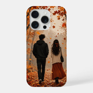 Coque iPhone 15 Pro Étui iPhone 15 Pro pour couple romantique d'automn