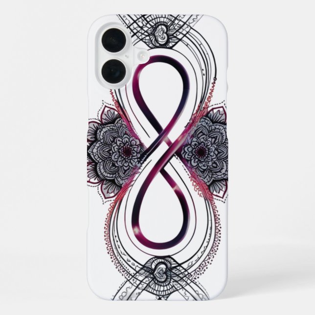 Coque iPhone Étui iPhone 16 Plus Mandala d'Amour Infini – Moder (Verso)