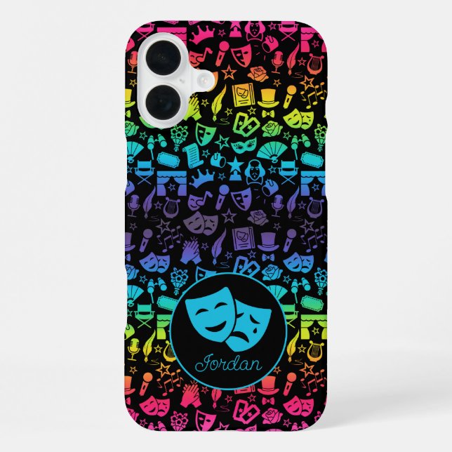Coque iPhone Étui iPhone 16 Plus Rainbow Theatre Lover (Verso)