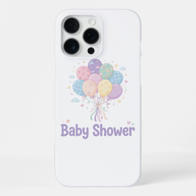 Coque iPhone Étui iPhone 16 Pro Max Baby Shower (Verso)