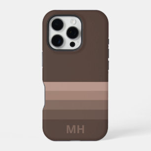 Coque iPhone 16 Pro Étui iPhone 16 Pro Monogramme Rayures Classiques