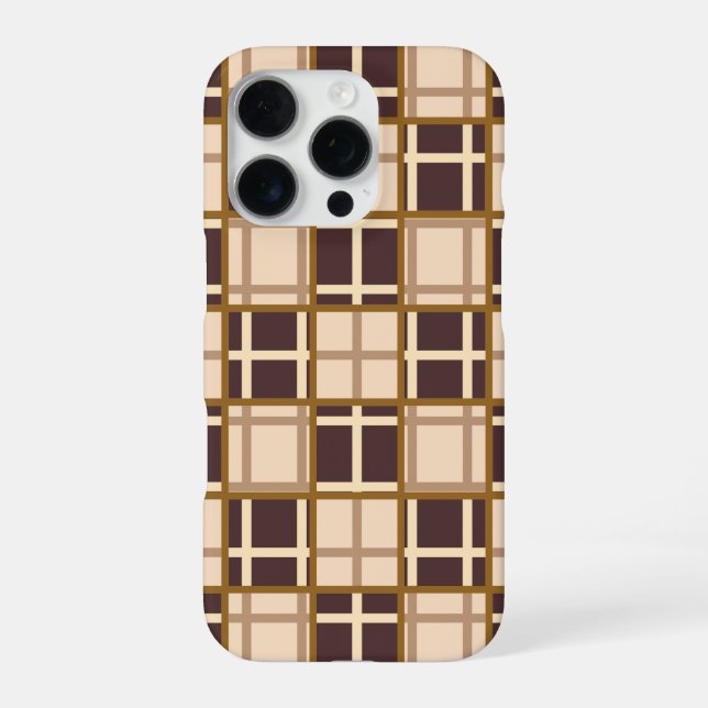 Coque iPhone Étui iPhone 16 Pro Teintes Marron Abstraites (Verso)