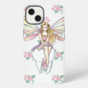 Etui iPhone 13 Étui iPhone 5 Fée des dents mignonne et fleurs pou