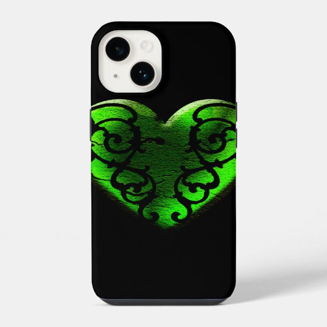 Coque iPhone Étui iPhone 6 Goth St. Patrick's Day Cœur Vert (Verso)