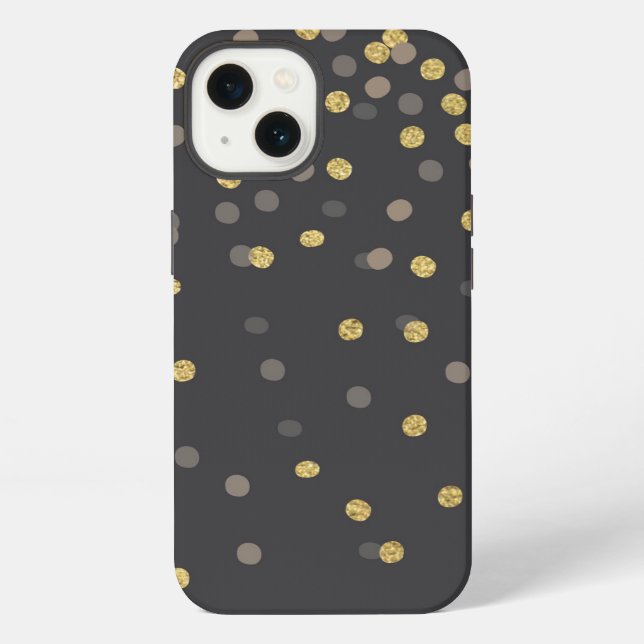Coque iPhone Étui iPhone 6 noir et or (Verso)