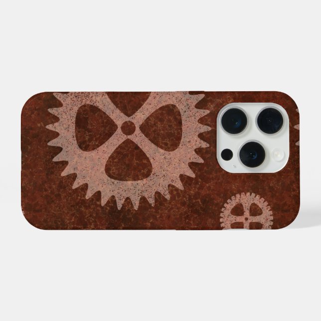 Coque iPhone Étui iPhone à engrenages Steampunk (Verso Horizontal)
