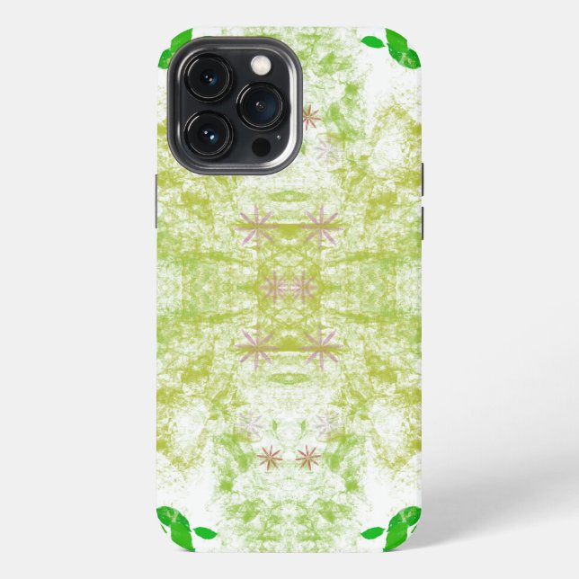 Coque iPhone Étui iPhone à feuilles vertes (Verso)