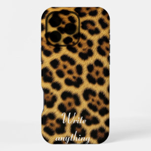 Coque iPhone 16 Pro Max Étui iPhone à impression d'animal en faux cuir de