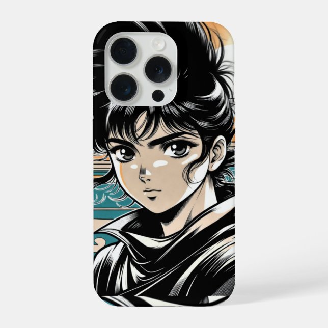 Coque iPhone Étui iPhone à l'esthétique rétro anime (Verso)